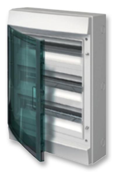 1SL1208A00 WALLMOUNT ENCLOSURE, THERMOPLASTIC, GREY ABB