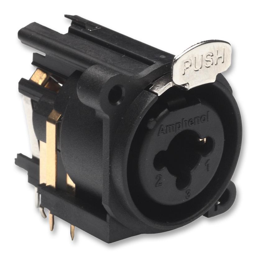 ACJC6AH CONNECTOR, XLR, JACK, 6 POLE, THT AMPHENOL SINE/TUCHEL