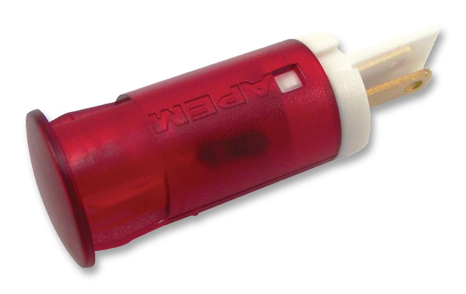 QS121XXHR110 INDICATOR, LED PANEL MNT, 12MM, RED APEM