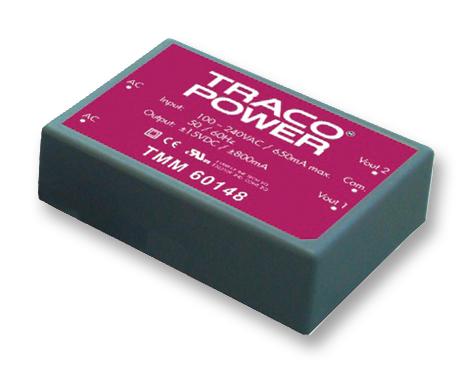 TMM 60124 POWER SUPPLY, AC-DC, MEDICAL, 24V, 2.5A TRACO POWER