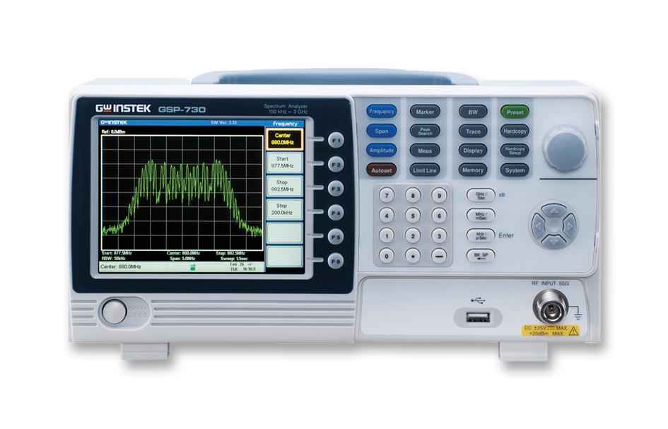 GSP-730 ANALYZER, SPECTRUM, 150KHZ TO 3GHZ GW INSTEK