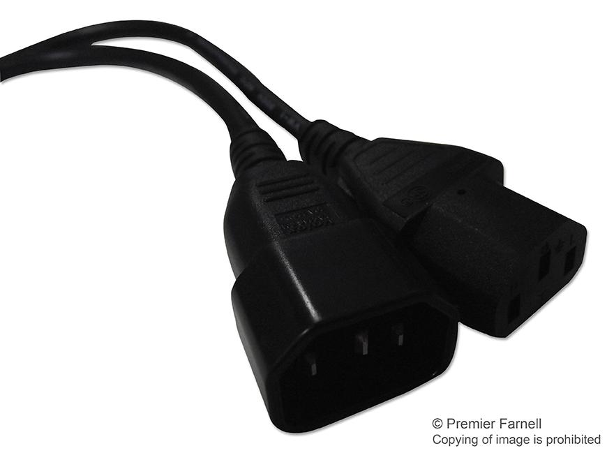 152129/2 POWER CORD, IEC C13-C14, 5M, 250VAC VOLEX