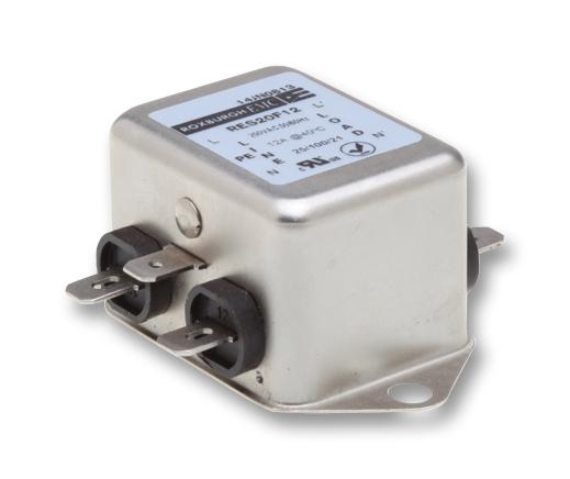 RES20F12 FILTER, POWER LINE, 1-PHASE, 12A, 740UA ROXBURGH EMC