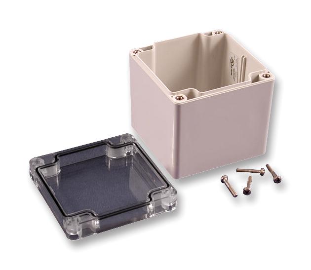 1554EE2GYCL PCB BOX ENCLOSURE, PC, GREY HAMMOND