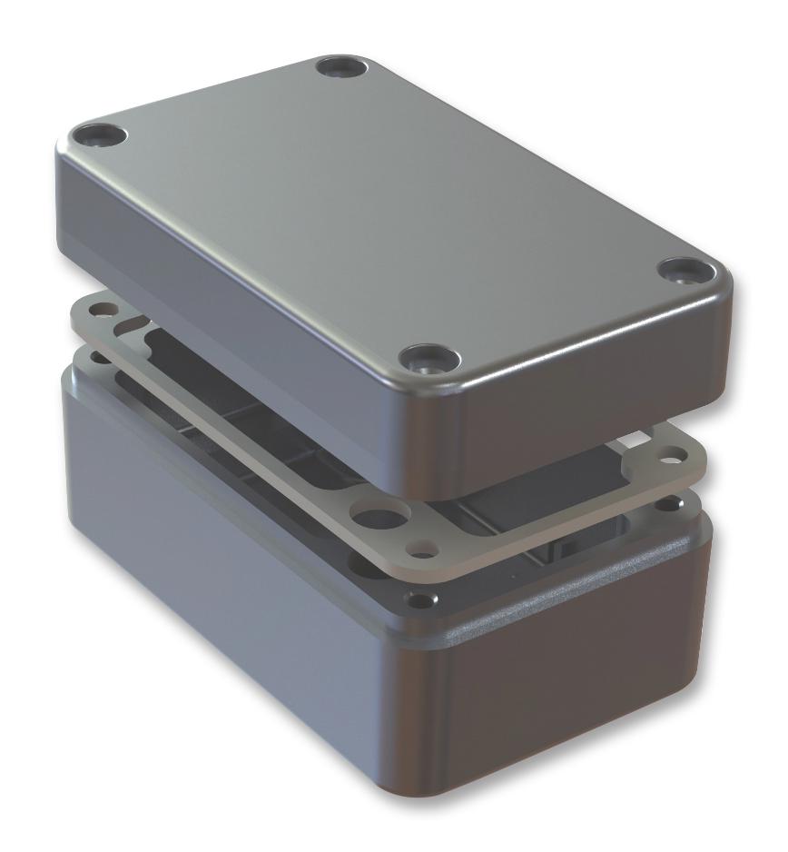 487-130806A-68 PCB BOX ENCLOSURE, ALUMINIUM, GREY DELTRON ENCLOSURES