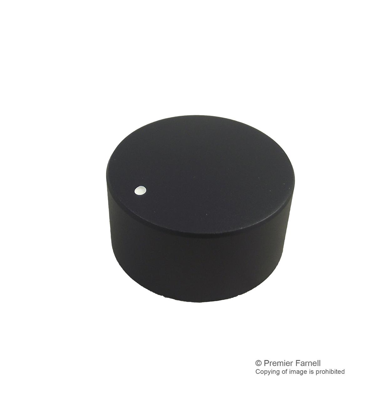 FC7233 KNOB, KMR30, BLK, MD 6MM SPL 18T CLIFF ELECTRONIC COMPONENTS