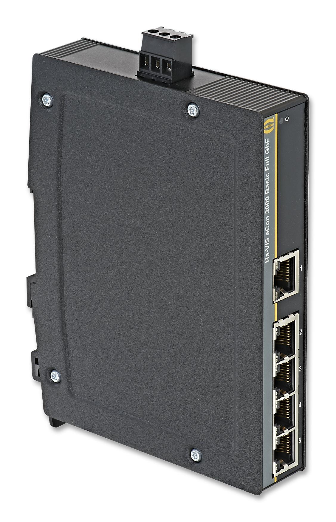 24 03 405 0010 GIGABIT ETHERNET SWITCH, RJ45, 5 PORT HARTING