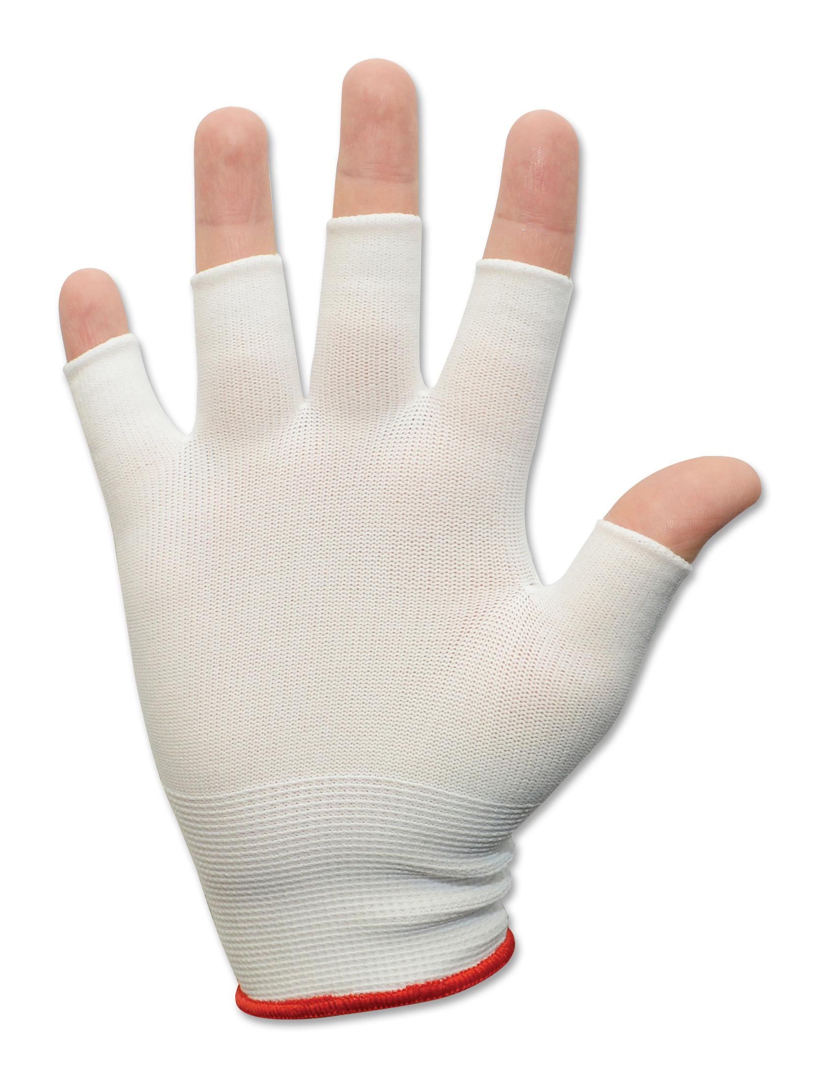 600-0660 CLEANROOM HALF FINGER GLOVE LINER, NYLON INTEGRITY