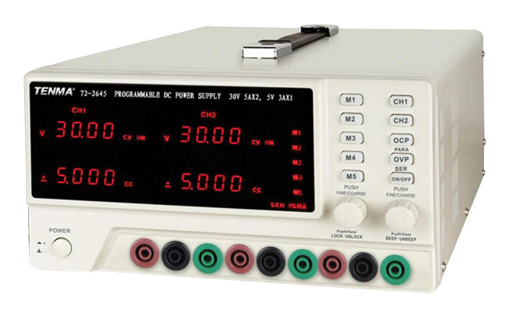 72-2645 POWER SUPPLY, BENCH, 0-30V/5V TENMA