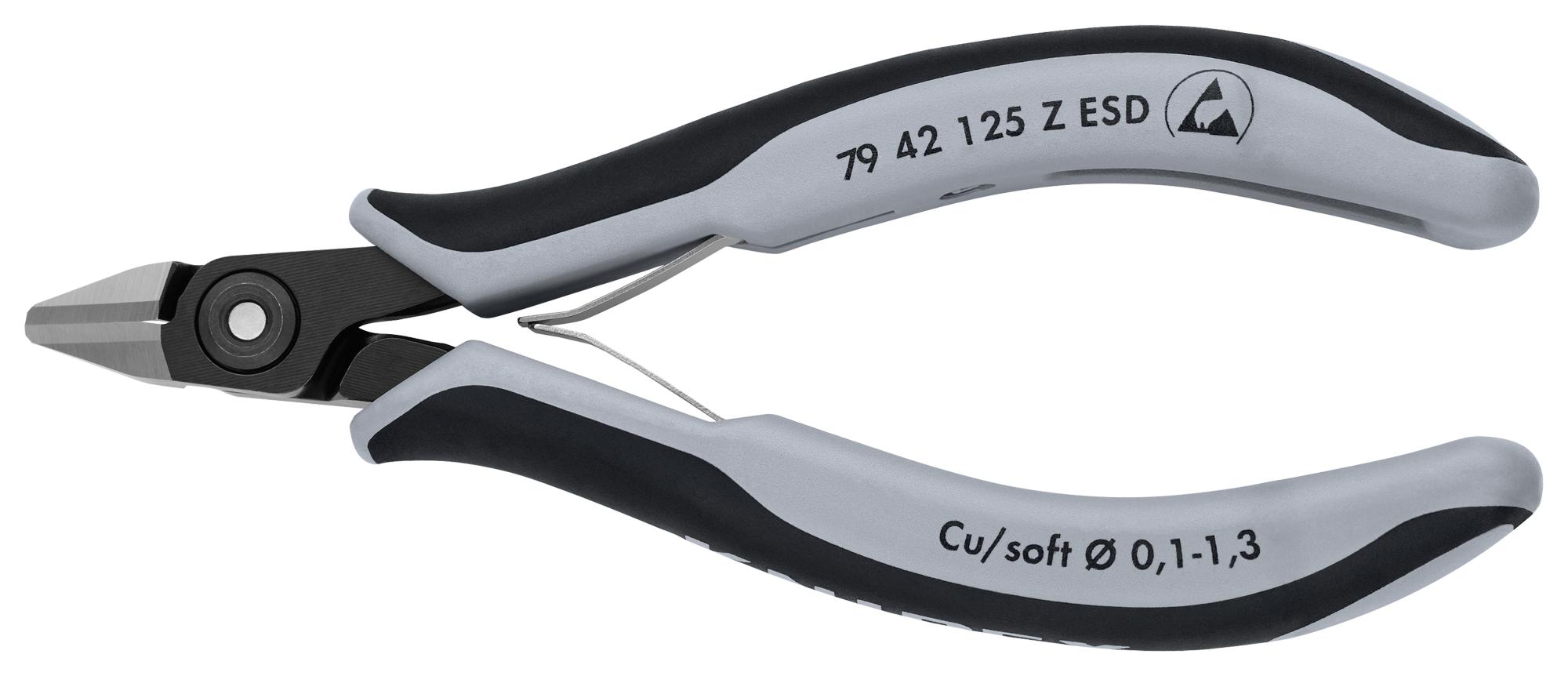 79 42 125 Z ESD PRECISION CUTTER, ESD, DIAGONAL, 11MM KNIPEX