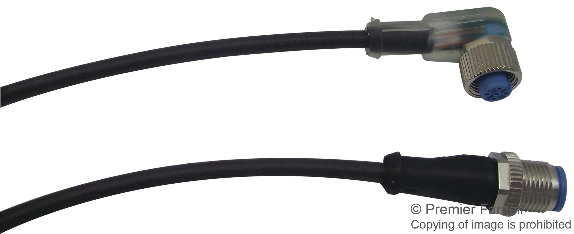 2273126-4 SENSOR CORD, 4P, M12 RCPT-PLUG, 1.5M TE CONNECTIVITY