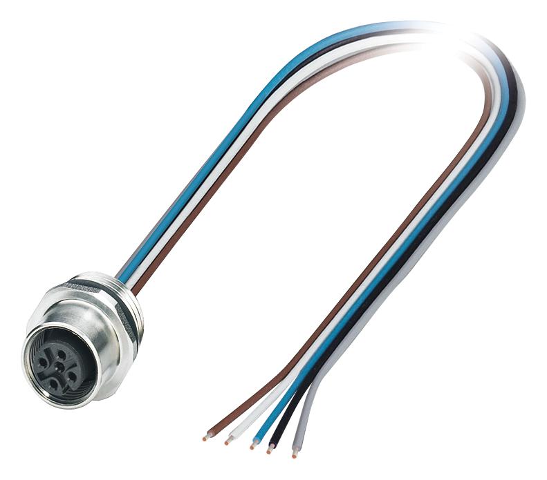 SACC-E-M12FS-5CON-M16/0,5 VA SENSOR CORD, 5P, M12 RCPT-FREE END, 0.5M PHOENIX CONTACT