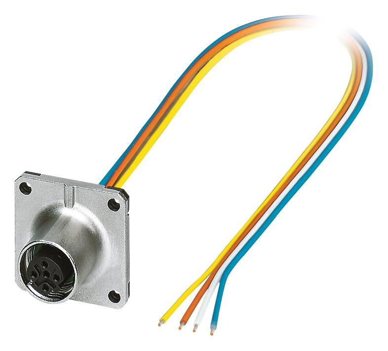 SACC-SQ-M12FSD-4CON-25F/0,5 SENSOR CORD, 4P, M12 RCPT-FREE END, 0.5M PHOENIX CONTACT