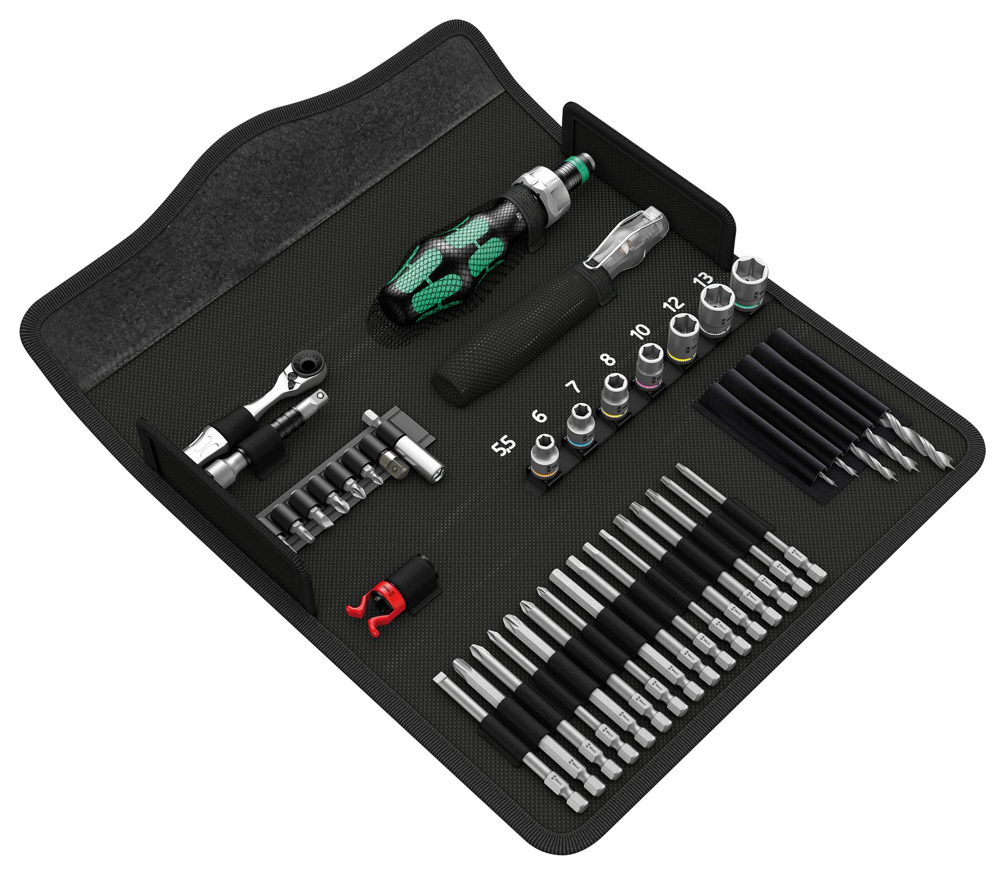 KRAFTFORM KOMPAKT H1 WOODCRAFT SCREWDRIVING TOOL KIT, WOODCRAFT, 41PCS WERA