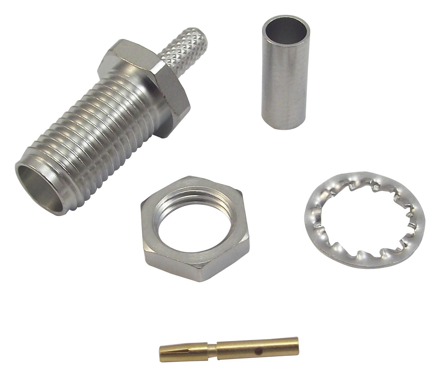 R124312120W RF COAX, SMA, STR BULKHEAD JACK, CABLE RADIALL