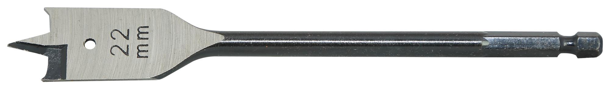 T2942-22 FLAT DRILL BIT, E6.3 DRIVE, 22MM, 160MM CK TOOLS
