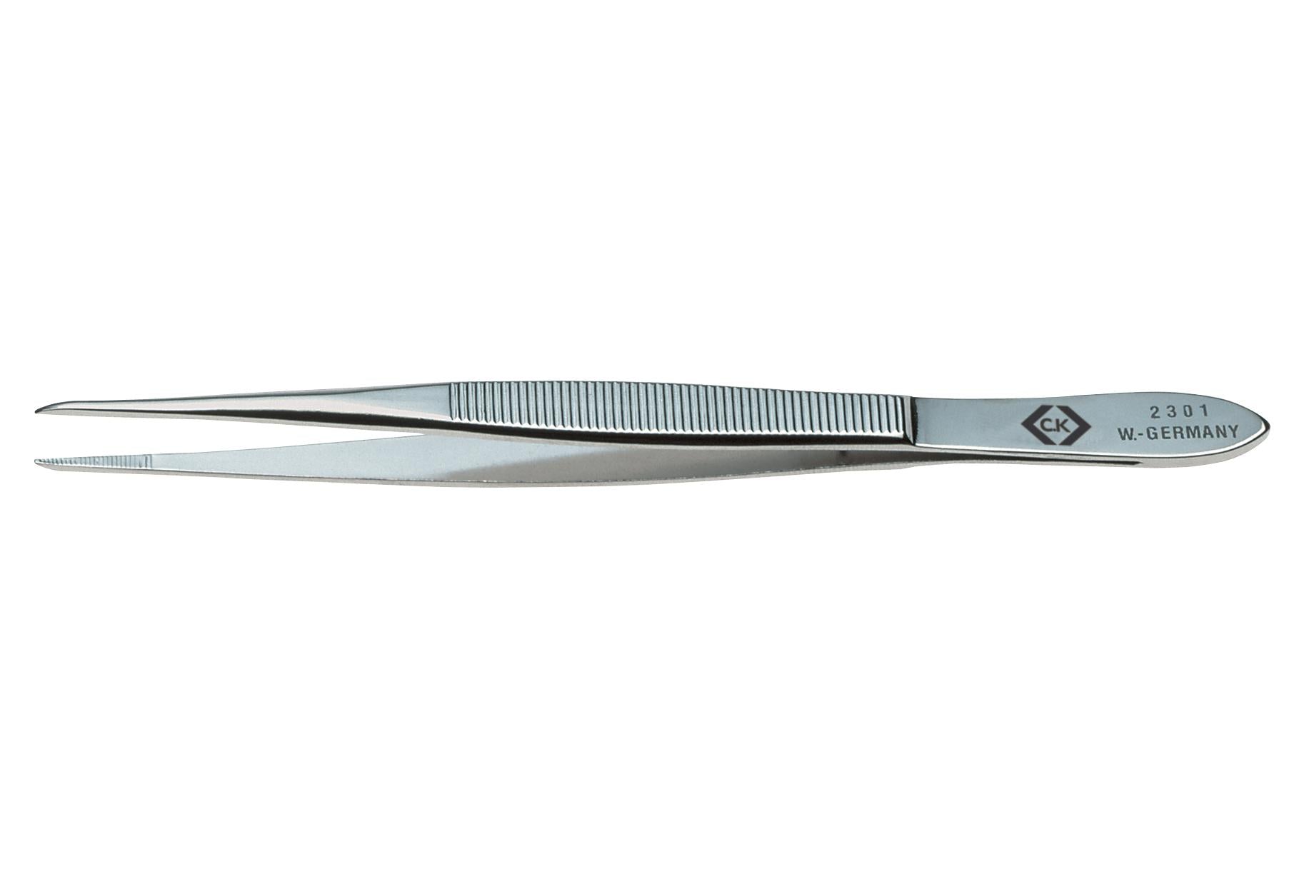 T2301 PRECISION TWEEZER, FINE BLUNT TIP, 115MM CK TOOLS