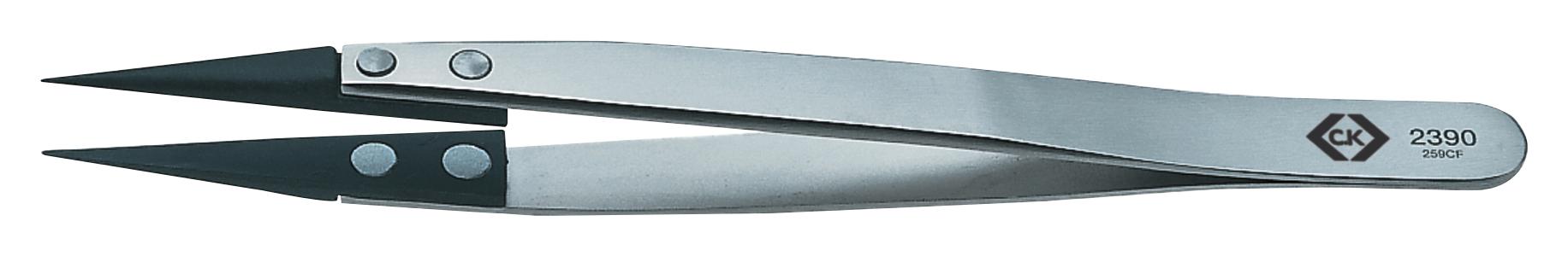 T2390 ESD TWEEZER, FINE TIP, 130MM CK TOOLS