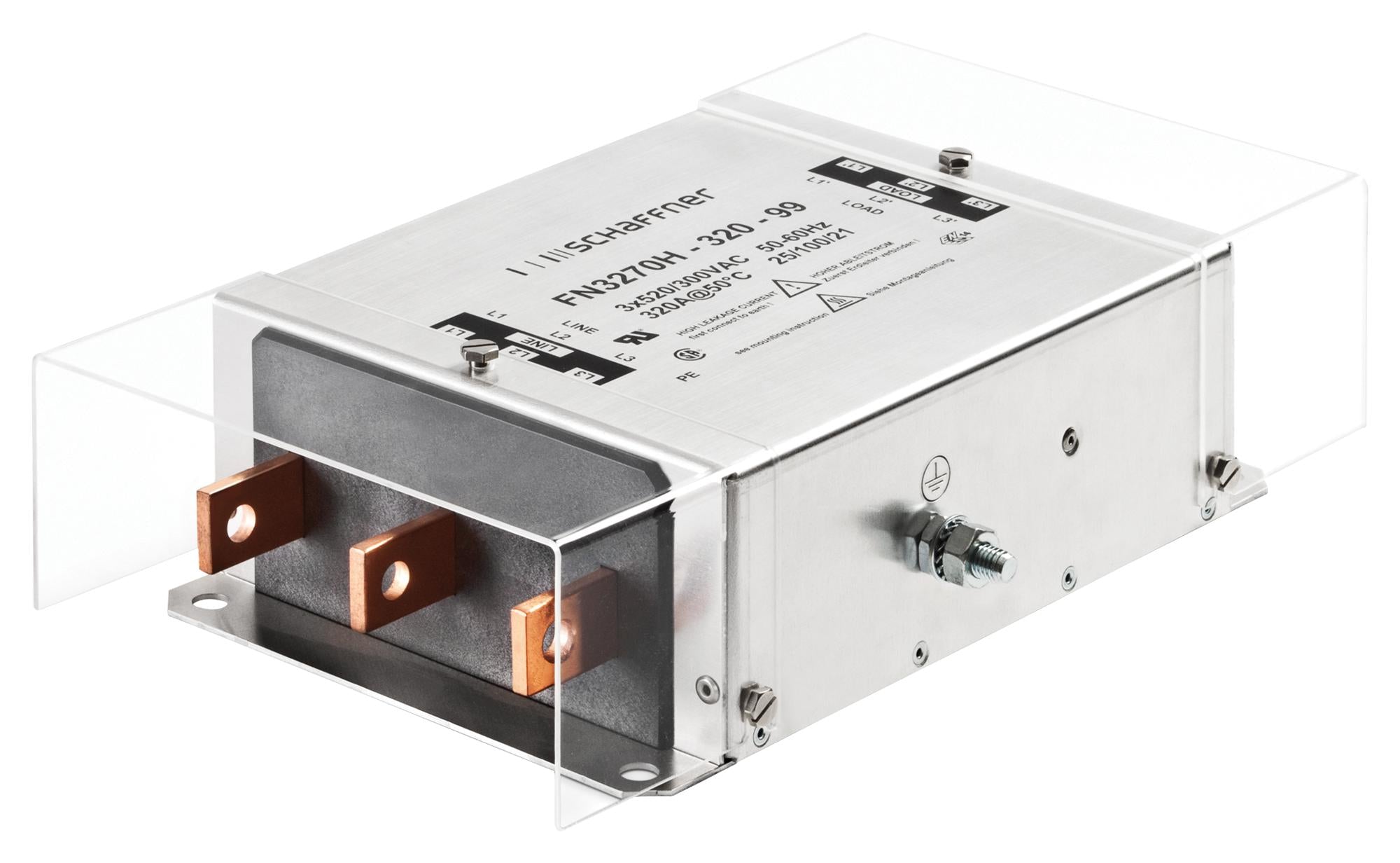 FN3270H-200-99 FILTER, THREE PHASE, 200A, 520VAC SCHAFFNER