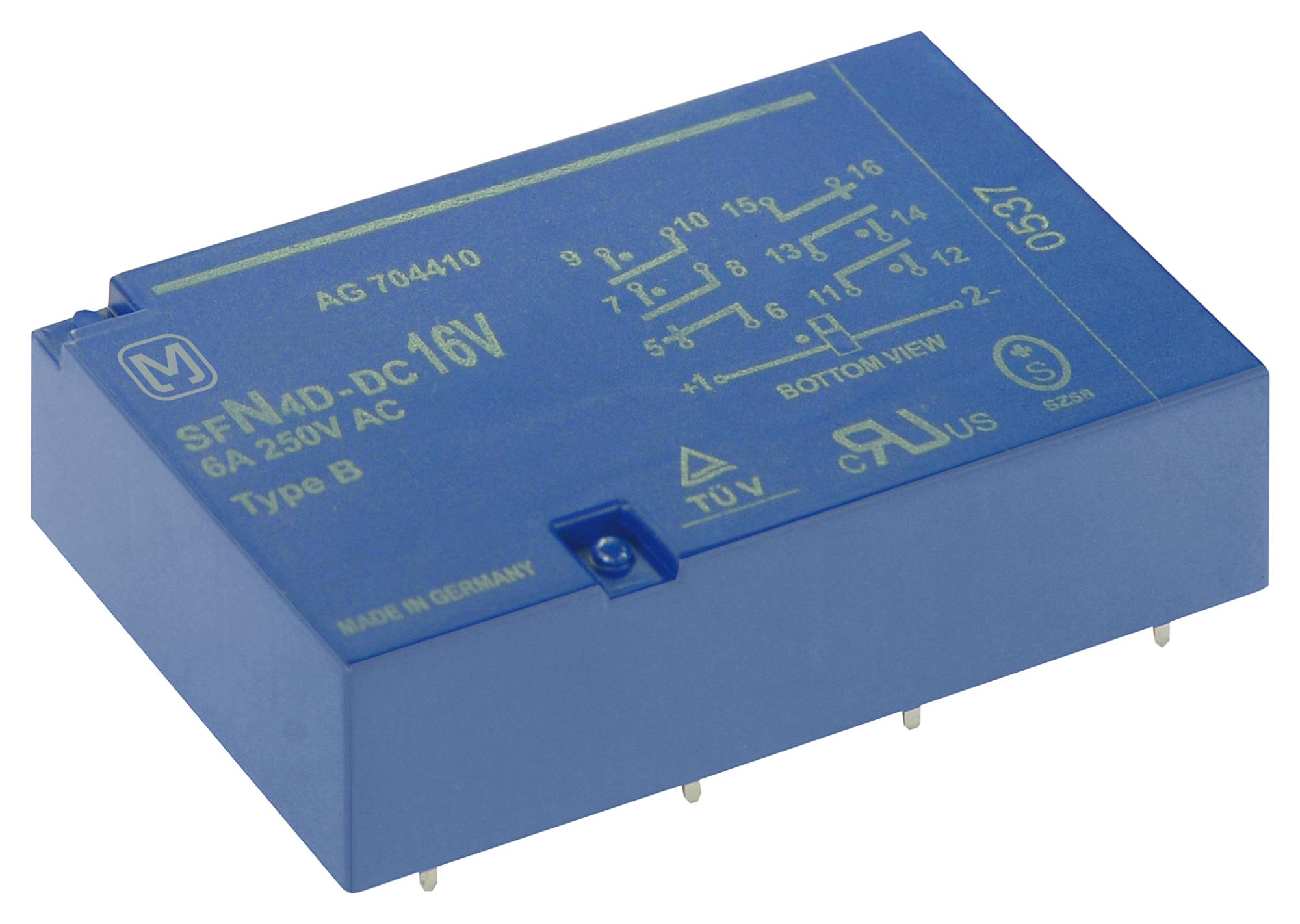 SFN4D-DC12V SAFETY RELAY, 4PST-NO, DPST-NC, 250V, 6A PANASONIC