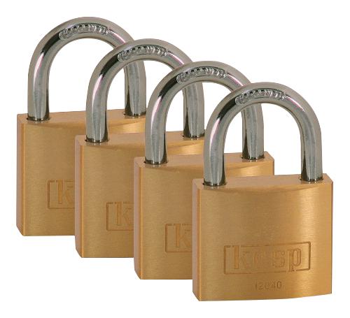 K12040D4 PADLOCK, BRASS, 40MM, 4PCS CK TOOLS