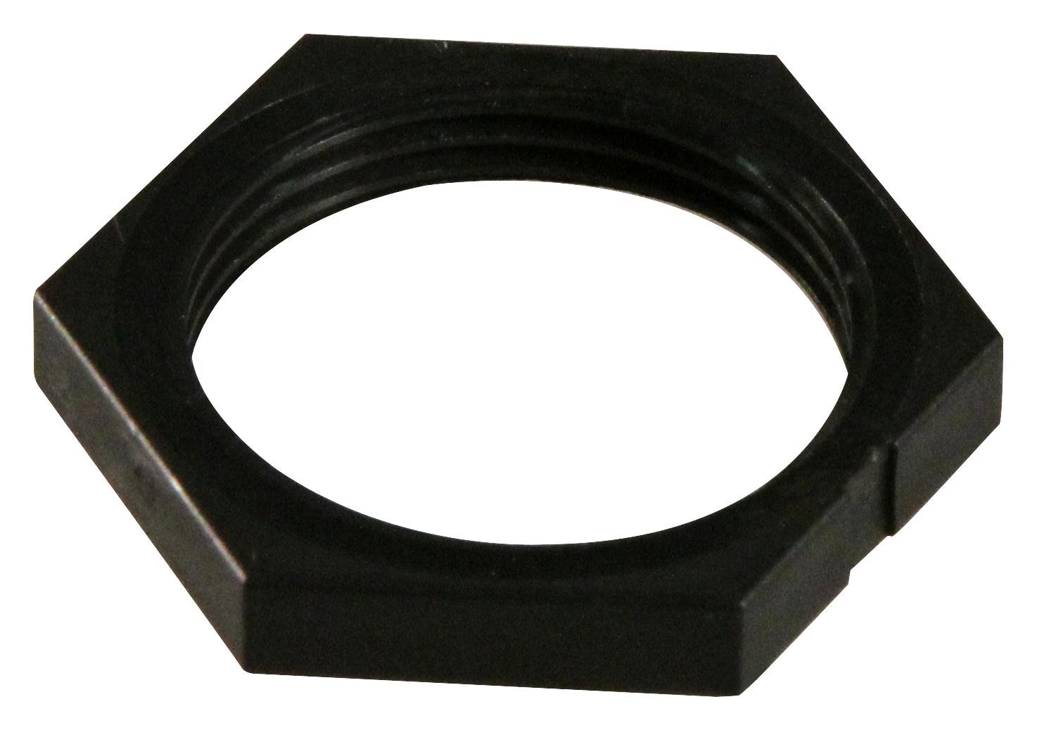 2213430-1 HEX NUT, POWER CONN, PBT, BLACK TE CONNECTIVITY