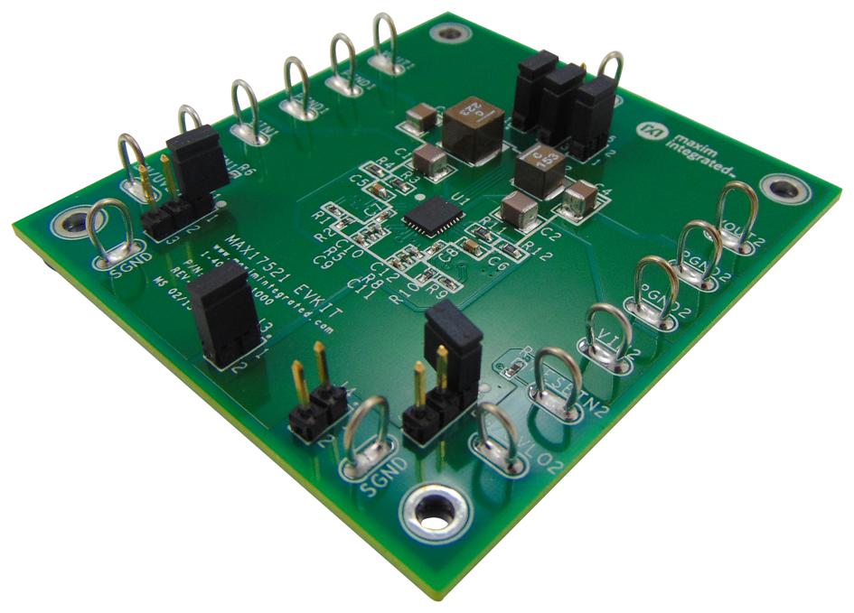 MAX17521EVKITA# EVALUATION BOARD, DUAL SYNC BUCK CONV MAXIM INTEGRATED / ANALOG DEVICES