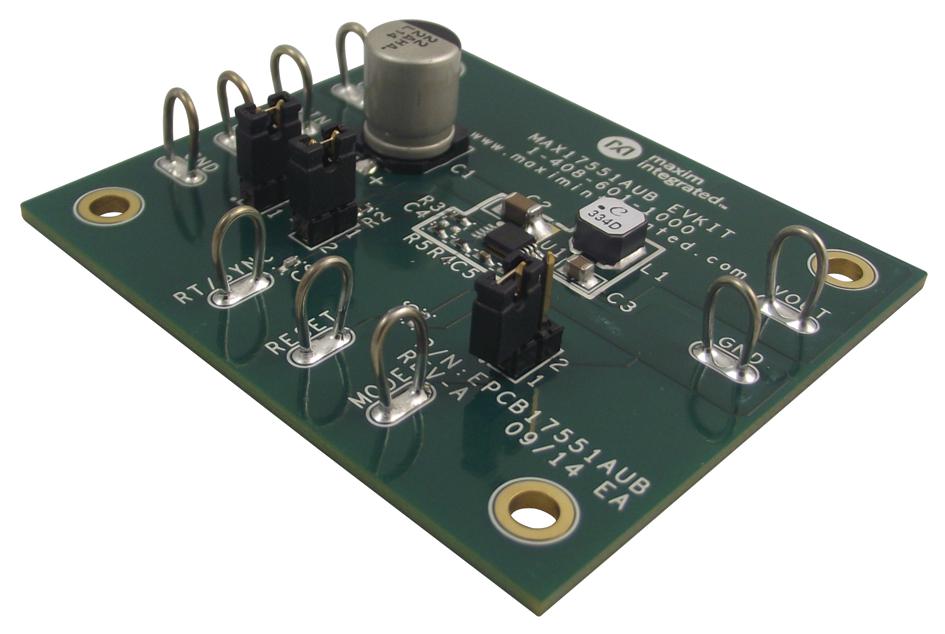 MAX17551AUBEVKIT# EVALUATION BOARD, SYNC BUCK CONVERTER MAXIM INTEGRATED / ANALOG DEVICES