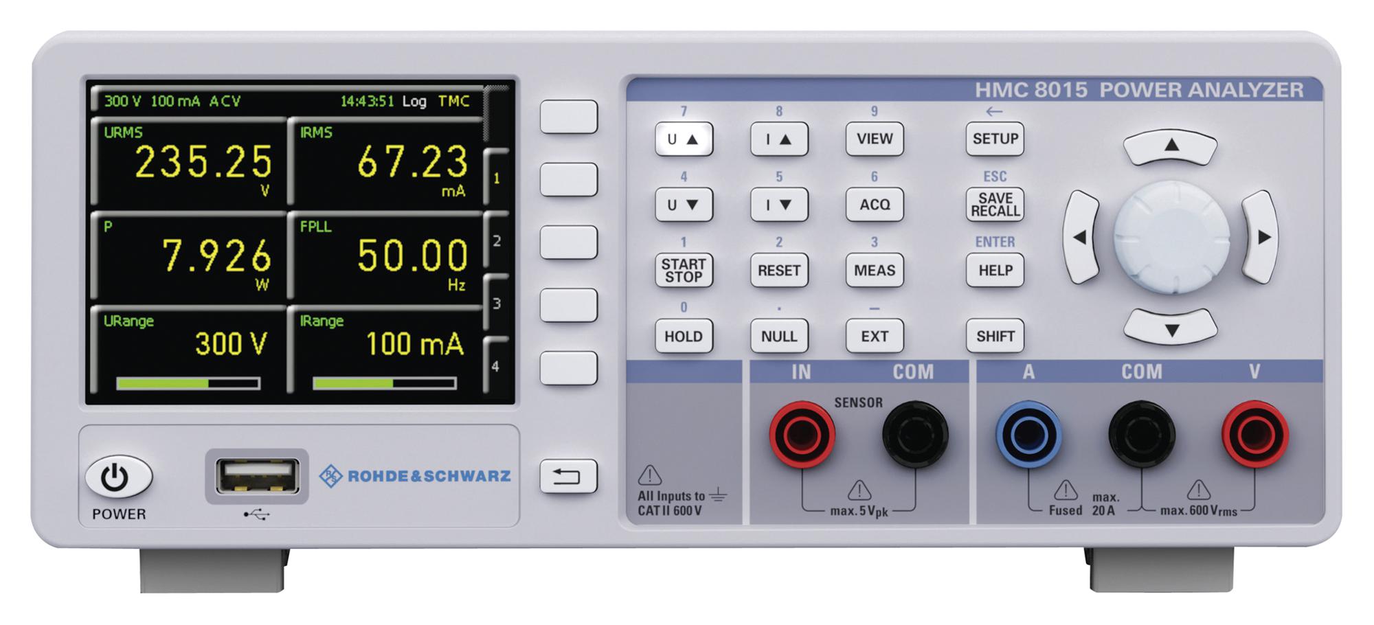 R&S HMC8015 POWER ANALYZER, 100KHZ, 0-600VRMS ROHDE & SCHWARZ