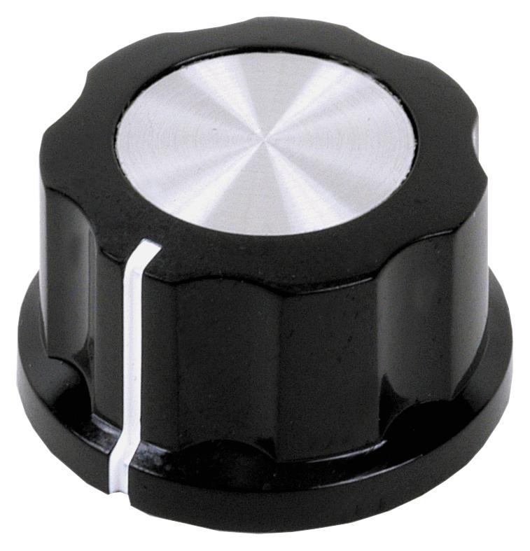 MC21054 ROUND KNURLED KNOB, 20MM, PLASTIC MULTICOMP