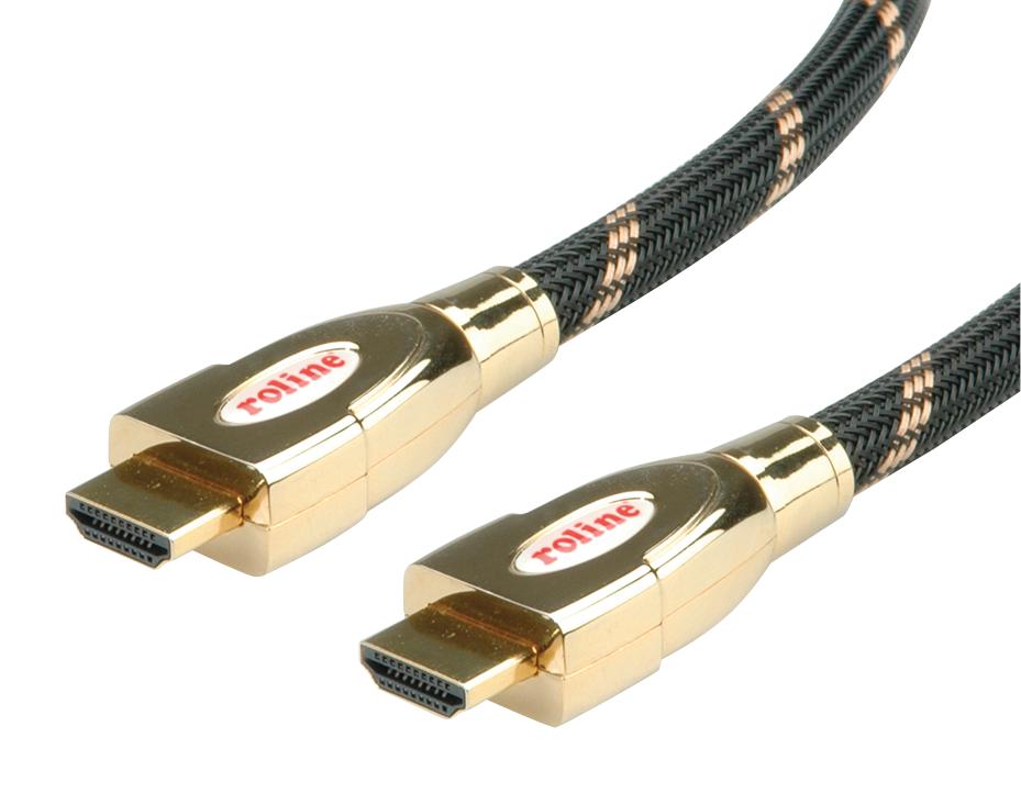 11.04.5691 CABLE, HDMI A PLUG, 2M, 26AWG, BLACK ROLINE