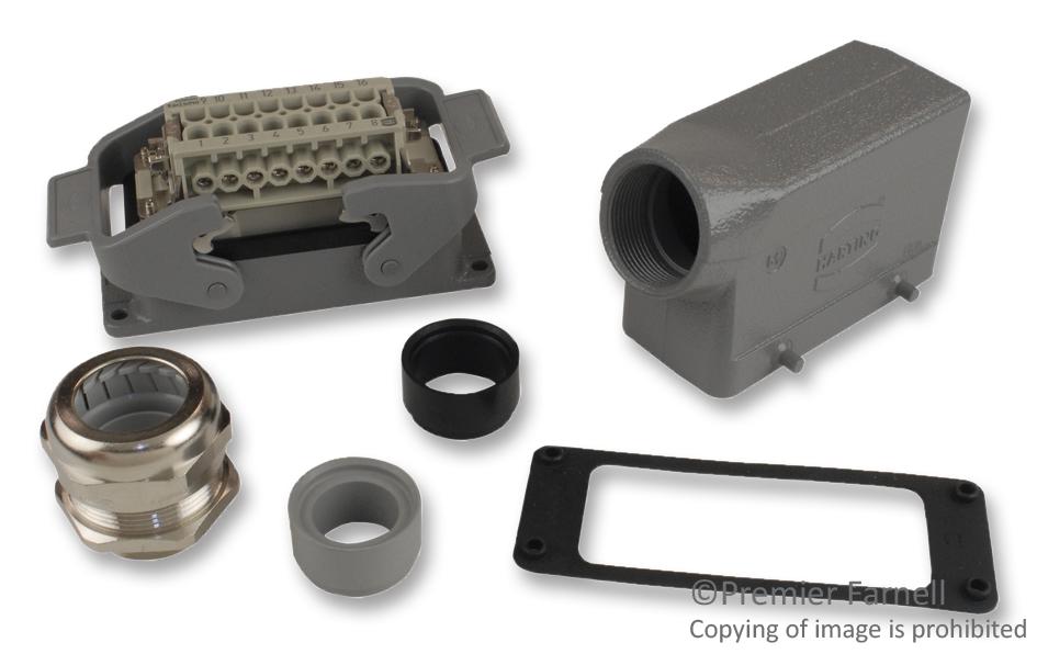 10330160000 RECTANGULAR HAN-KIT, 16WAY, SCREW HARTING