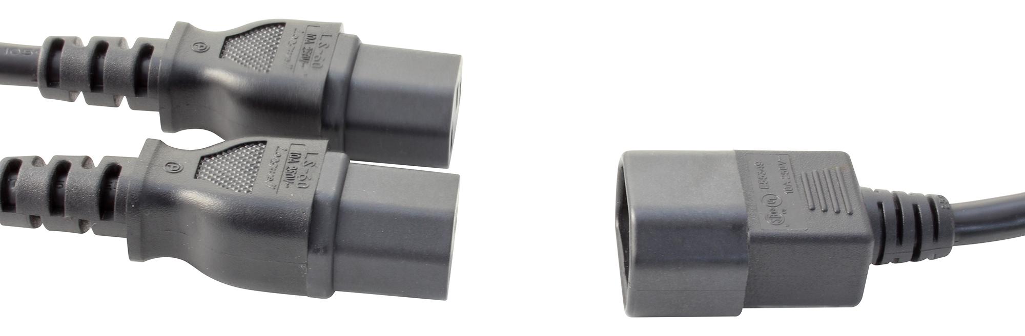 GW-151735 POWER CORD, IEC C14 TO 2X IEC C13, 2.5M MULTICOMP PRO