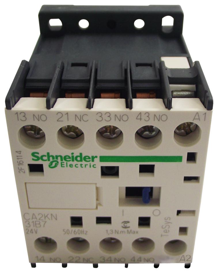 CA2KN31B7 CONTACTOR, 3PST-NO/SPST-NC, 24V, DINRAIL SCHNEIDER ELECTRIC