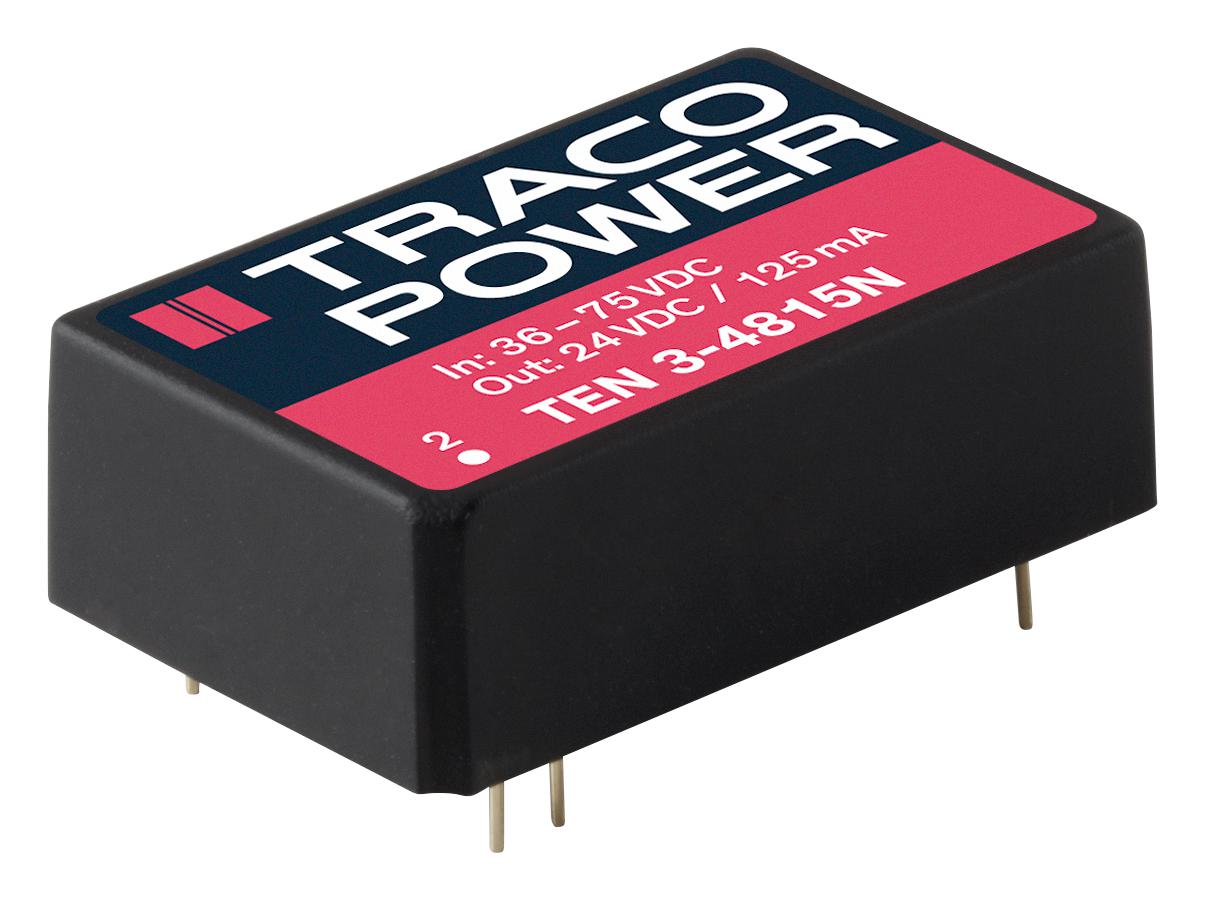 TEN 3-1221N DC-DC CONVERTER, 2 O/P, 3W, DIP TRACO POWER