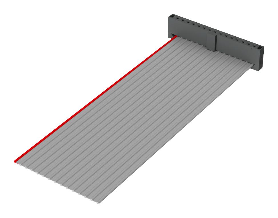 HCSS-20-D-09.00-01-G CABLE ASSY, 20P, IDC RCPT-RCPT, 228.6MM SAMTEC