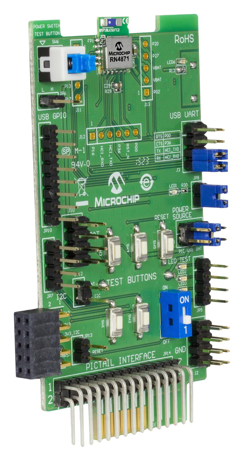 RN-4871-PICTAIL DAUGHTER BOARD, BLUETOOTH LOW ENERGY MICROCHIP