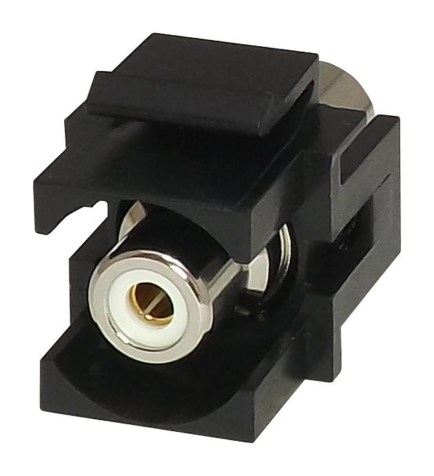 KRCAWHBK RCA KEYSTONE COUPLER, RECEPTACLE, BLK TUK