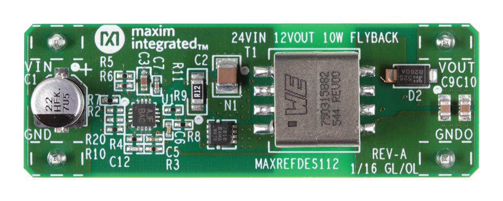 MAXREFDES112B# REF DESIGN BRD, FLYBACK 12V PWR SUPPLY MAXIM INTEGRATED / ANALOG DEVICES