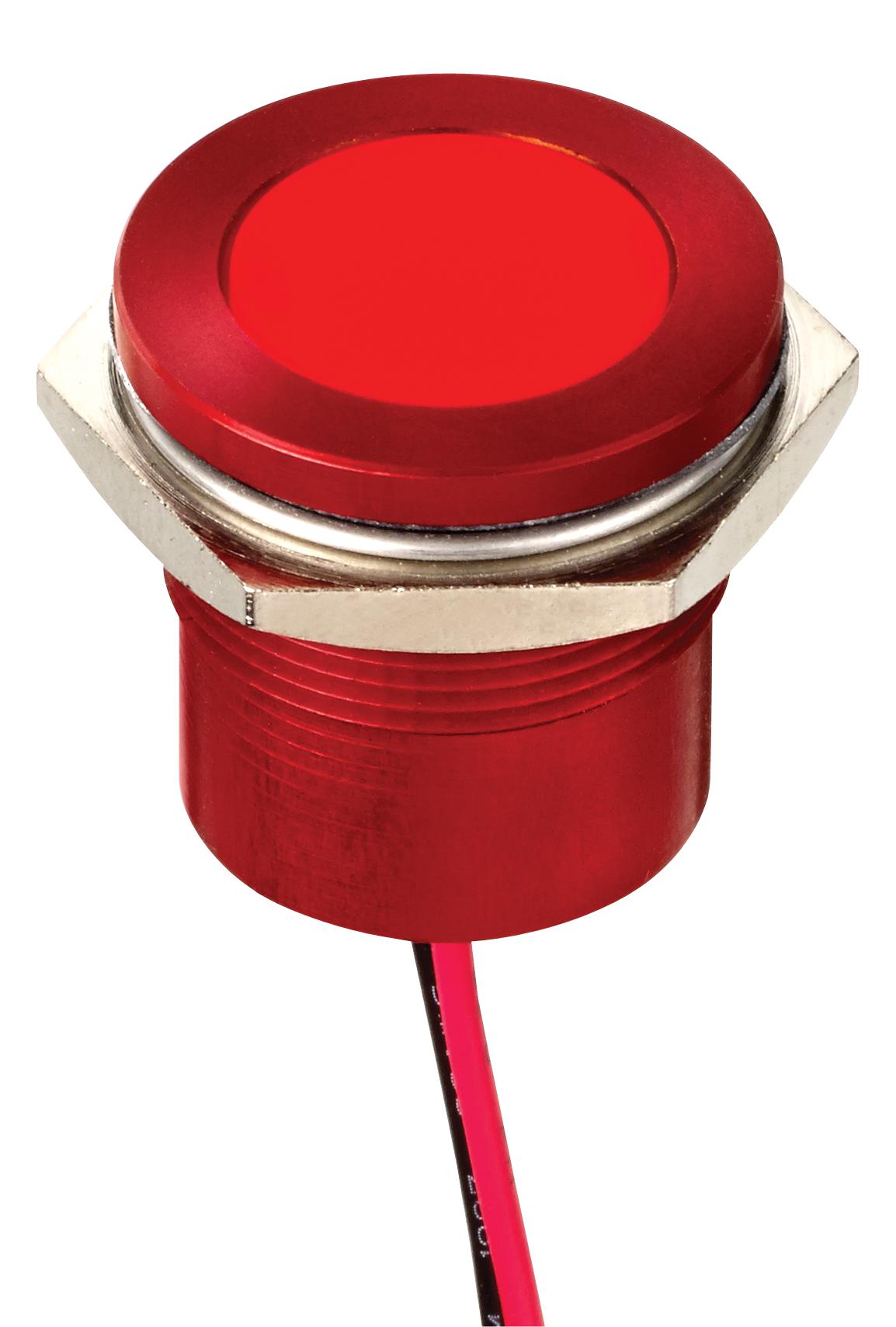 Q22F5ARXXSR12AE LED INDICATOR, PANEL, 22MM, RED, 12V APEM