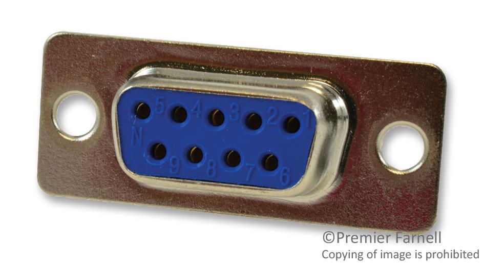 SPC15463 D SUB CONN, RCPT, DE, 9POS, THT MULTICOMP