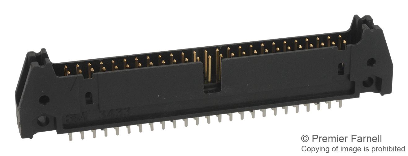 N3433-6002RB CONNECTOR, HEADER, 50POS, 2ROW, 2.54MM 3M