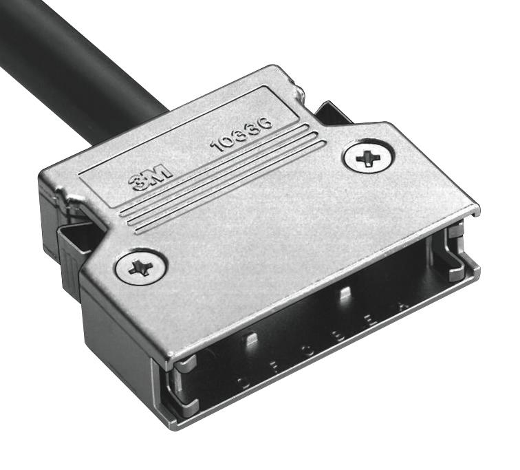 10320-C200-00 MDR BACKSHELL, 20POS, 180DEG, ZINC 3M