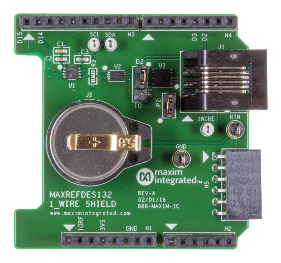 MAXREFDES132# REF DESIGN BOARD, 1-WIRE SHIELD MAXIM INTEGRATED / ANALOG DEVICES