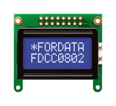 FC0802E00-NSWBBH-91*E DISPLAY, ALPHANUMERIC, 8X2, WHITE FORDATA