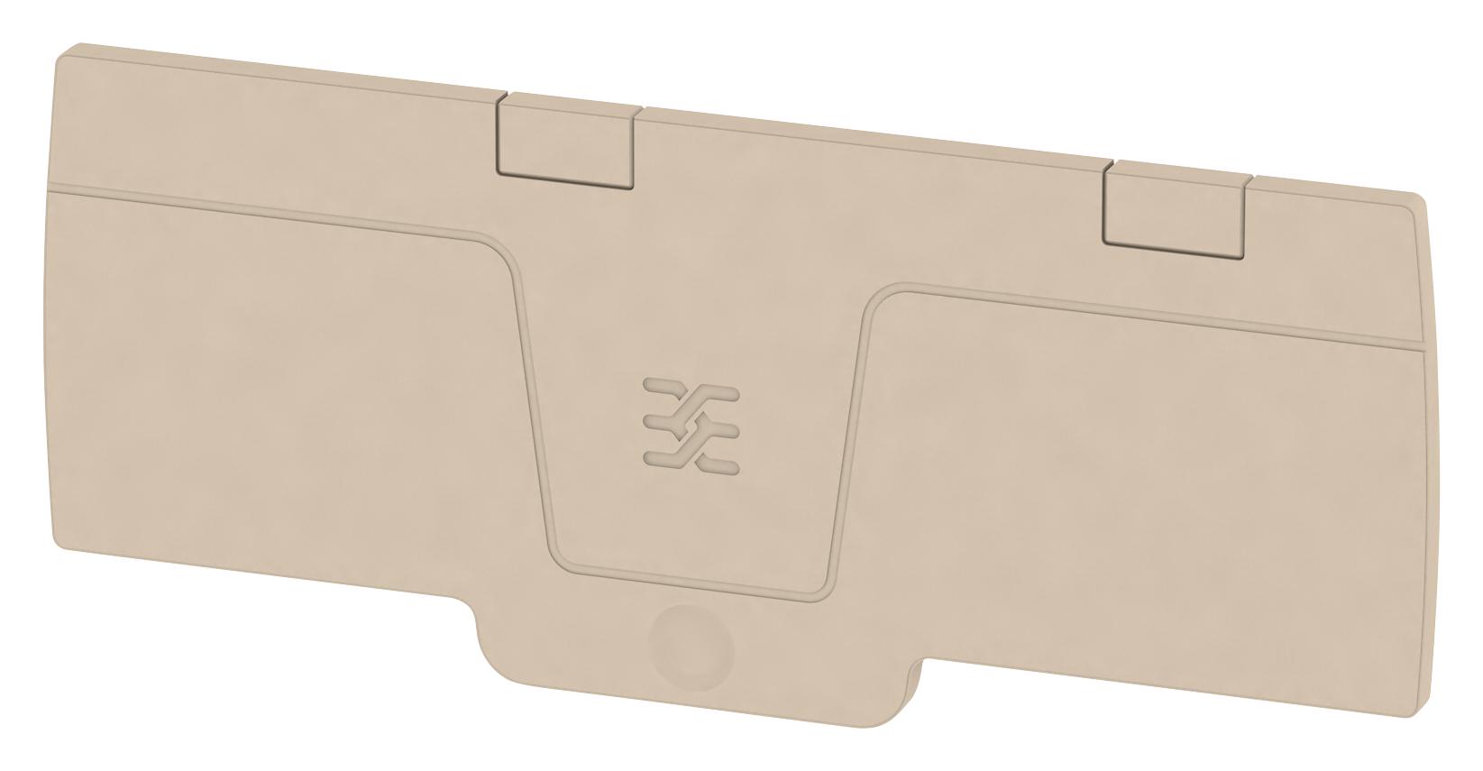 1990140000 END PLATE, TERMINAL BLOCK, BEIGE WEIDMULLER
