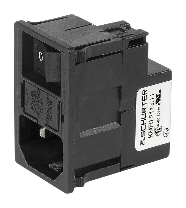 KMF0.2193.11 PWR ENTRY MOD, PLUG, 10A, 250VAC, PANEL SCHURTER