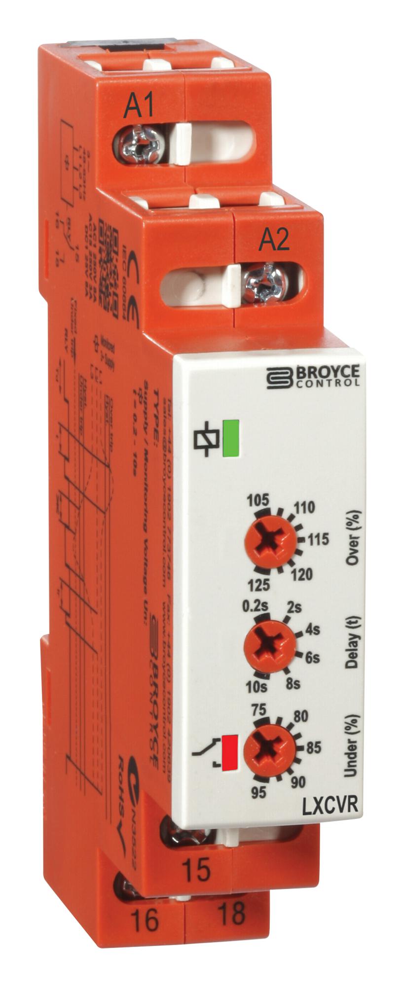 LXCVR 115V RELAY, VOLTAGE SENSE, SPDT, 8A, 115VAC BROYCE CONTROL