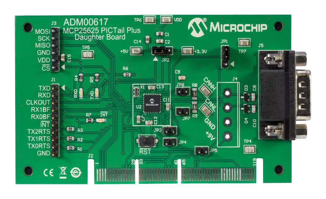 ADM00617 DAUGHTER BOARD, CONTROLLER AREA NETWORK MICROCHIP