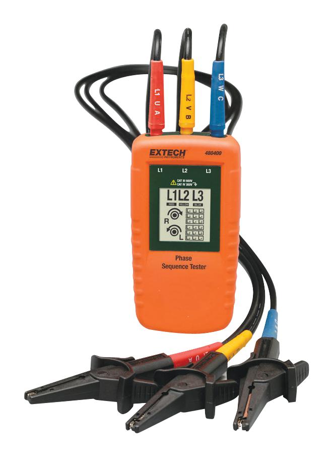 480400 PHASE SEQUENCE TESTER, 40V-600V EXTECH INSTRUMENTS